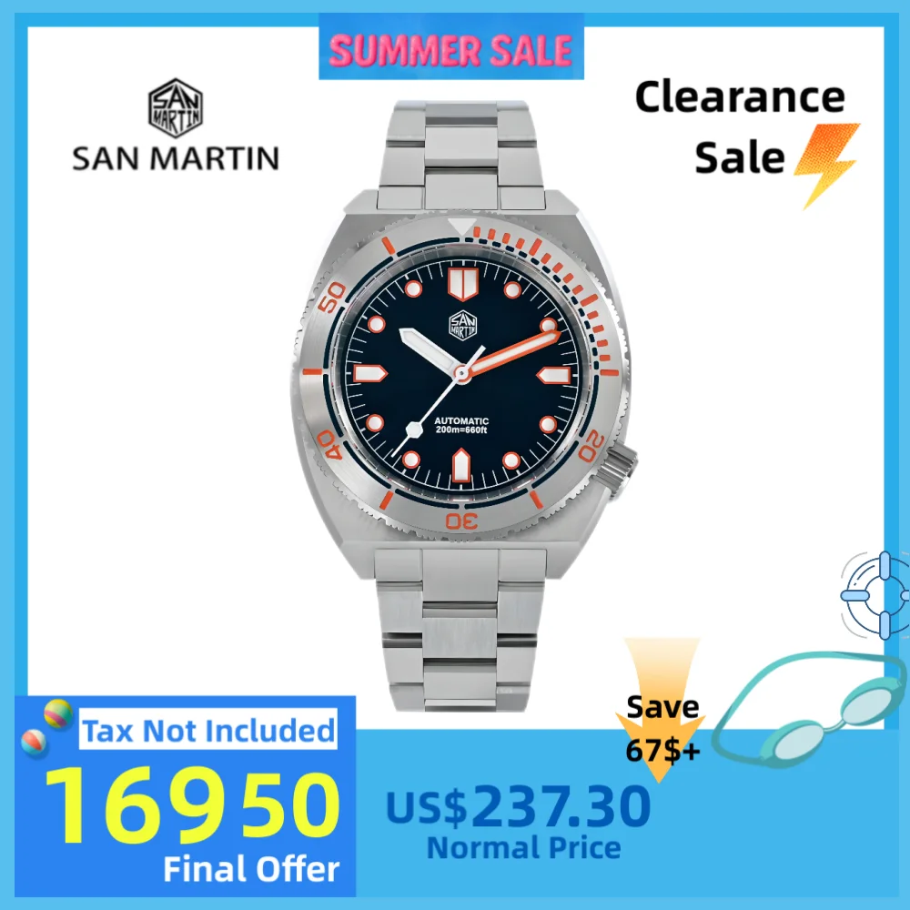San Martin Mechanical Wristatches Men Watches Diver Swim Sports 40mm YN55 Automatic Montre Luxe Homme 20Bar Luminous SN0067
San Martin Mechanical Wristatches Men Watches Diver Swim Sports 40mm YN55 Automatic Montre Luxe Homme 20Bar Luminous SN0067