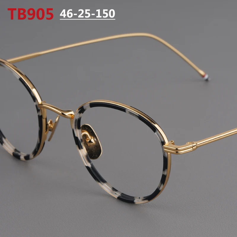 Новая модная овальная круглая брендовая оправа для очков TB905 для мужчин и женщин, классические очки в Нью-Йоркском дизайне, очки из чистого титана
Новая модная овальная круглая брендовая оправа для очков TB905 для мужчин и женщин, классические очки в Нью-Йоркском дизайне, очки из чистого титана