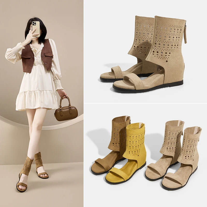 AIYUQI 2026 New Women's Sandals boot Anti-slip hollowed-out Roman sandals women Single strap summer beach boots frail
AIYUQI 2026 New Women's Sandals boot Anti-slip hollowed-out Roman sandals women Single strap summer beach boots frail