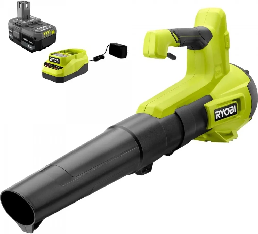 18V 100 MPH 325 CFM Cordless Battery Variable Speed Jet Fan Leaf Blower with 4.0 Ah Battery and Charger, GREEN
18V 100 MPH 325 CFM Cordless Battery Variable Speed Jet Fan Leaf Blower with 4.0 Ah Battery and Charger, GREEN