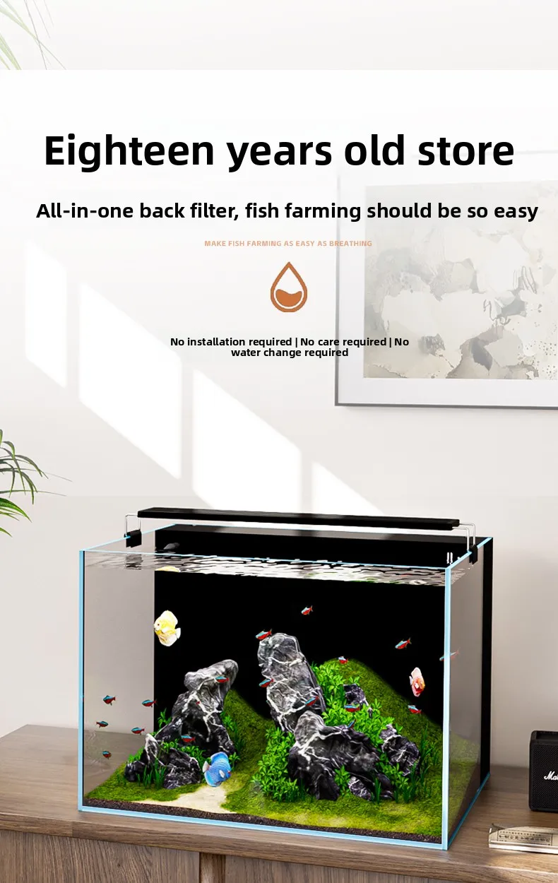 Fish Tank Living Room Small Water-free Back Filter Self-circulation Ecological Landscaping Tank Desktop Douyu Tank
Fish Tank Living Room Small Water-free Back Filter Self-circulation Ecological Landscaping Tank Desktop Douyu Tank