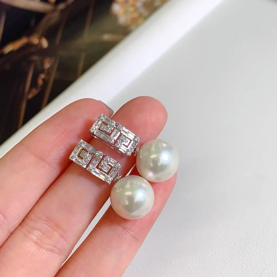 Великолепные серьги с жемчугом AAAA10-11 мм Серьги с натуральным белым жемчугом Южного моря 925s 
Великолепные серьги с жемчугом AAAA10-11 мм Серьги с натуральным белым жемчугом Южного моря 925s