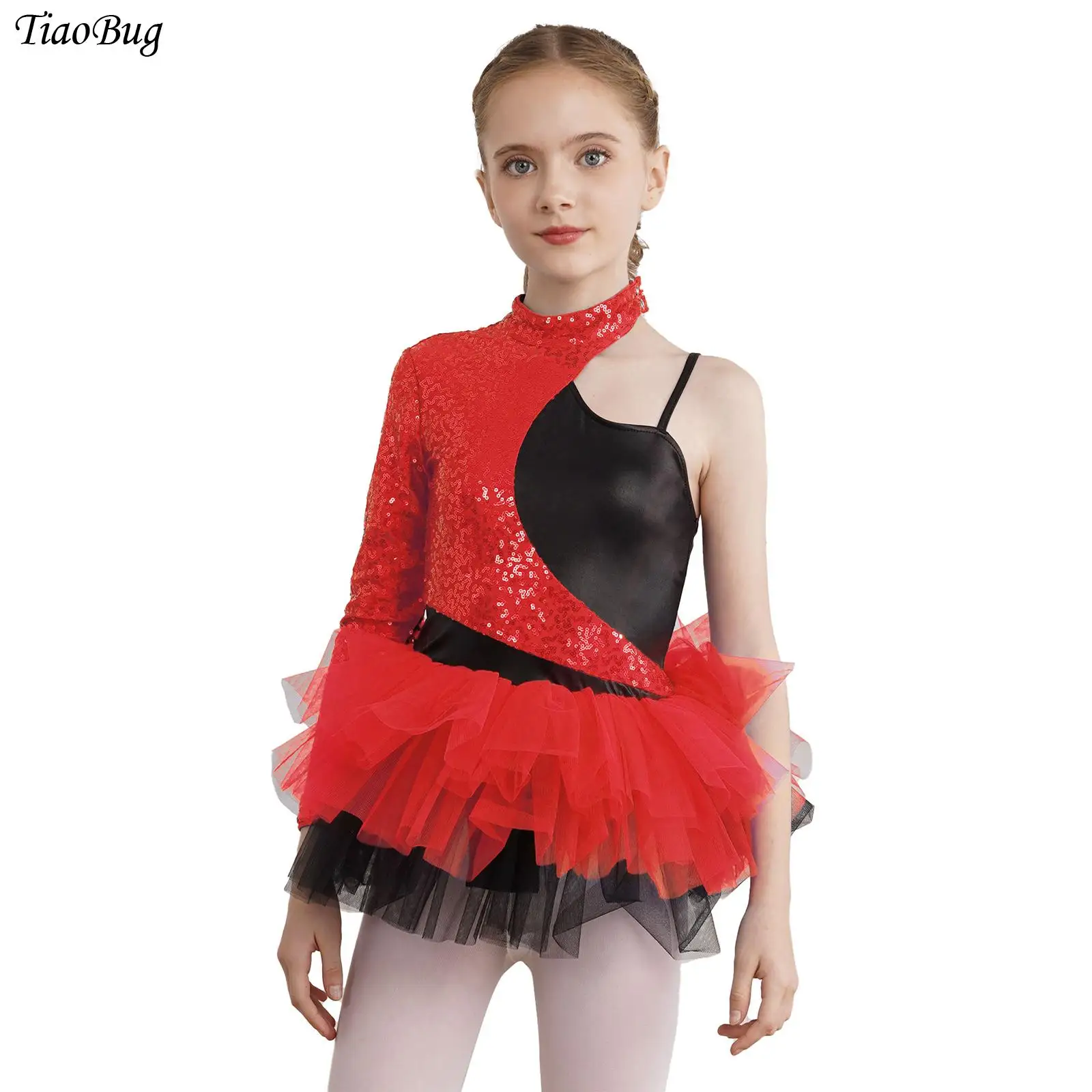 Kids Girls Ballet Leotard Dress Gymnastics Workout Dancewear Shiny Sequins Contrast Tulle Skirted Dress Ballerina Dance Costume
Kids Girls Ballet Leotard Dress Gymnastics Workout Dancewear Shiny Sequins Contrast Tulle Skirted Dress Ballerina Dance Costume