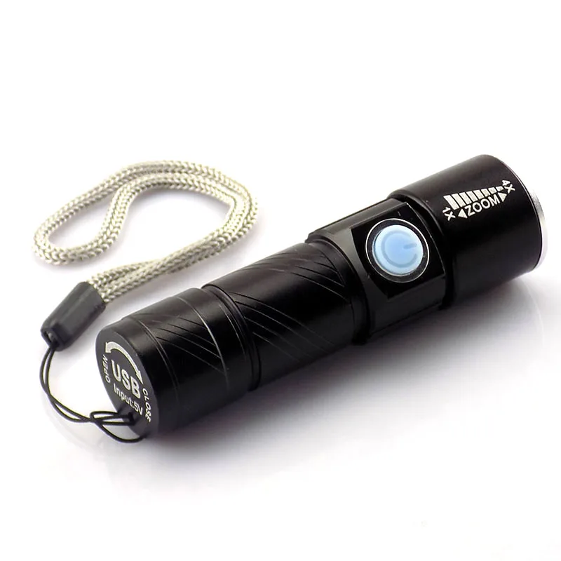 Мощный USB светодиодный фонарик, перезаряжаемая вспышка, мини-зум, фокус, лампа Linternas с батареей, рыбалка, кемпинг
Мощный USB светодиодный фонарик, перезаряжаемая вспышка, мини-зум, фокус, лампа Linternas с батареей, рыбалка, кемпинг