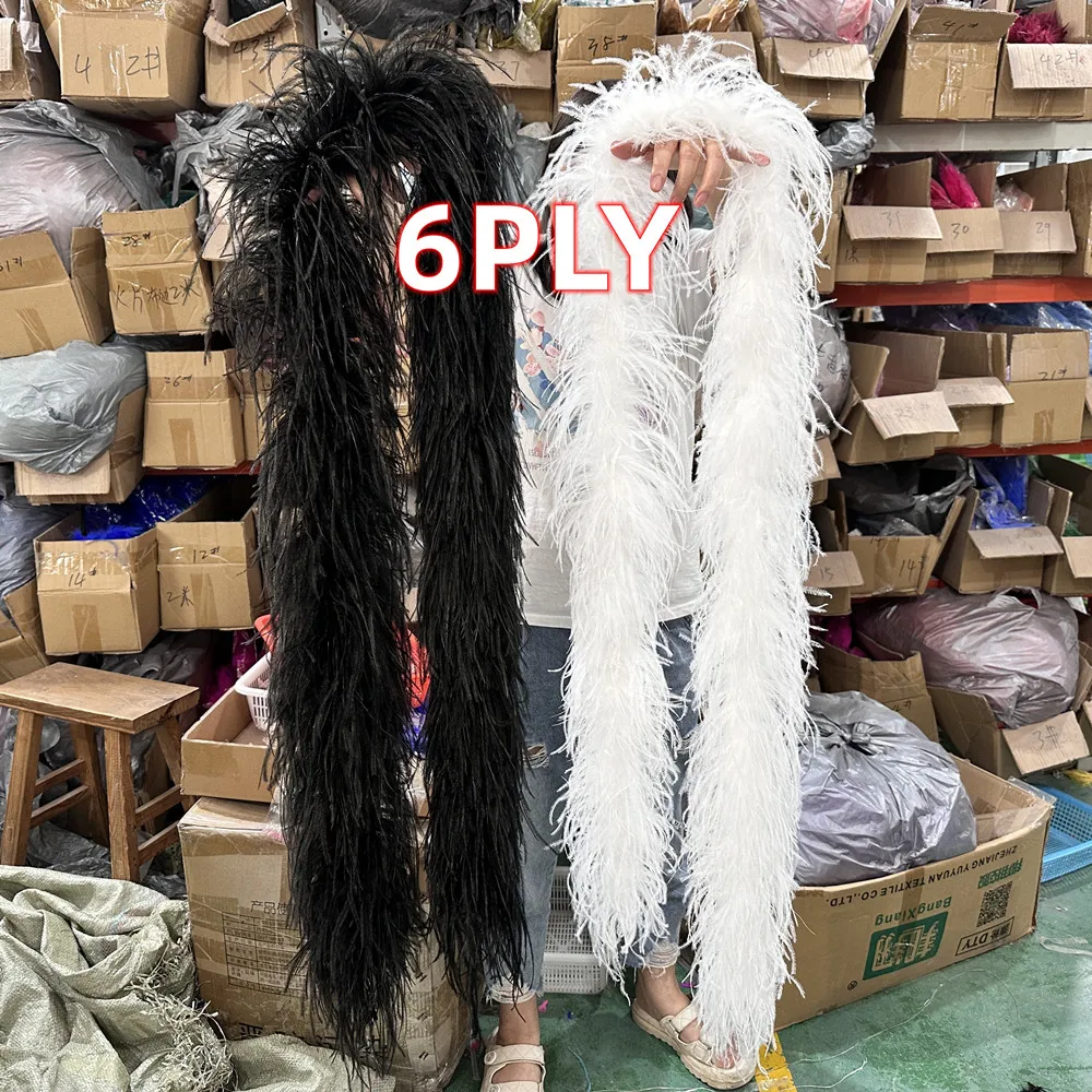 6 Ply Black White Ostrich Feathers Boa 1M to 4M Long Natural Feather Trim for Party Cosplay Costume Dress Decor Plumes Boa Scarf
6 Ply Black White Ostrich Feathers Boa 1M to 4M Long Natural Feather Trim for Party Cosplay Costume Dress Decor Plumes Boa Scarf