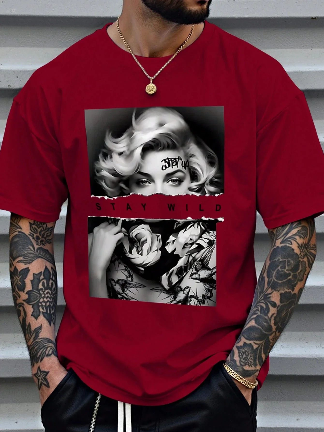 Summer 2025 Men's figure pattern printed T-shirt Fashion trend: Pure cotton short-sleeved loose and comfortable top clothing
Summer 2025 Men's figure pattern printed T-shirt Fashion trend: Pure cotton short-sleeved loose and comfortable top clothing