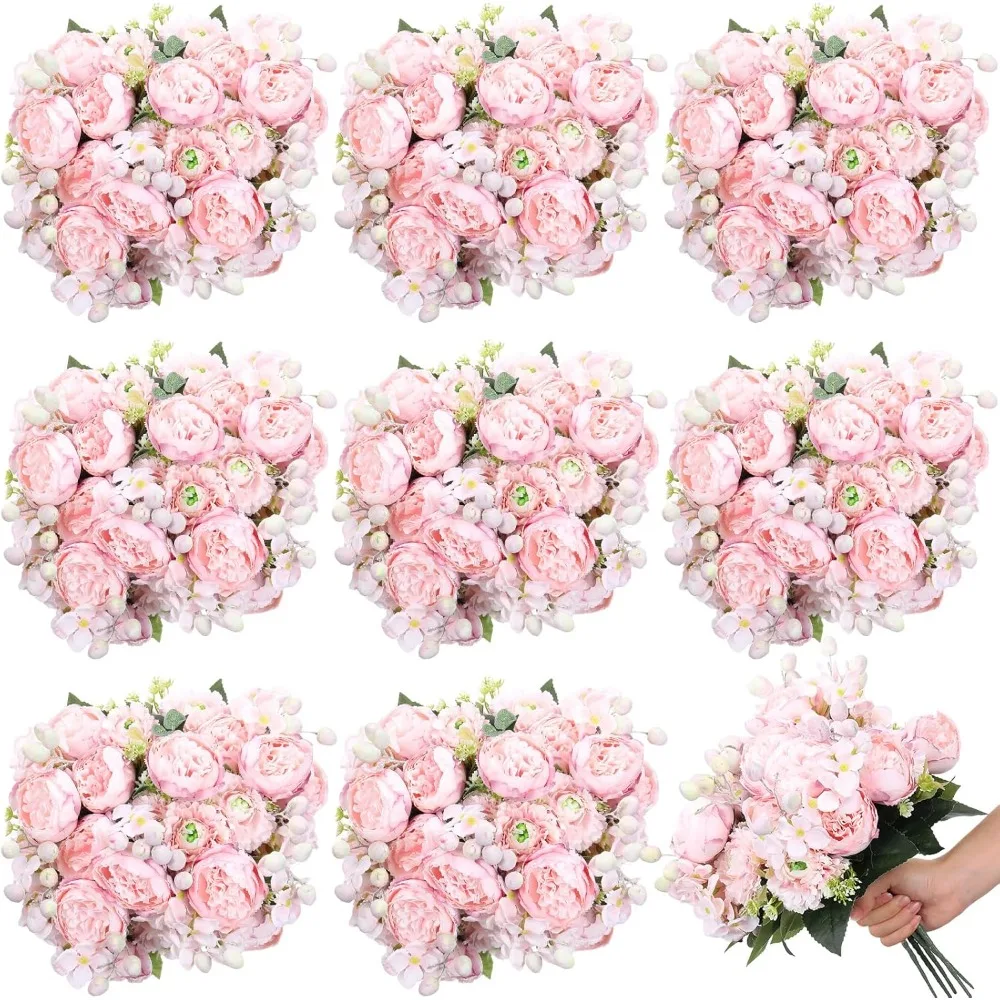 16 Bundles Artificial Peony Silk Flower Hydrangea Fake Peony Bouquet, Artificial Flowers
16 Bundles Artificial Peony Silk Flower Hydrangea Fake Peony Bouquet, Artificial Flowers