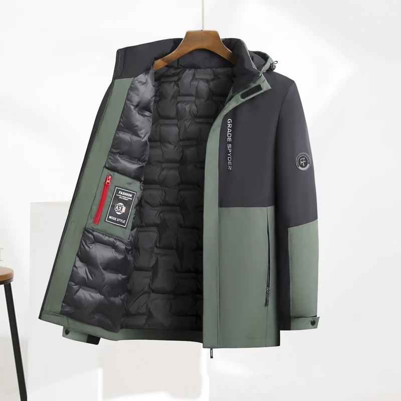 Новая зимняя длинная парка, мужская уличная куртка с капюшоном, ветрозащитная, с хлопковой подкладкой, повседневная утолщенная куртка со съемным капюшоном, лоскутный цвет
Новая зимняя длинная парка, мужская уличная куртка с капюшоном, ветрозащитная, с хлопковой подкладкой, повседневная утолщенная куртка со съемным капюшоном, лоскутный цвет
