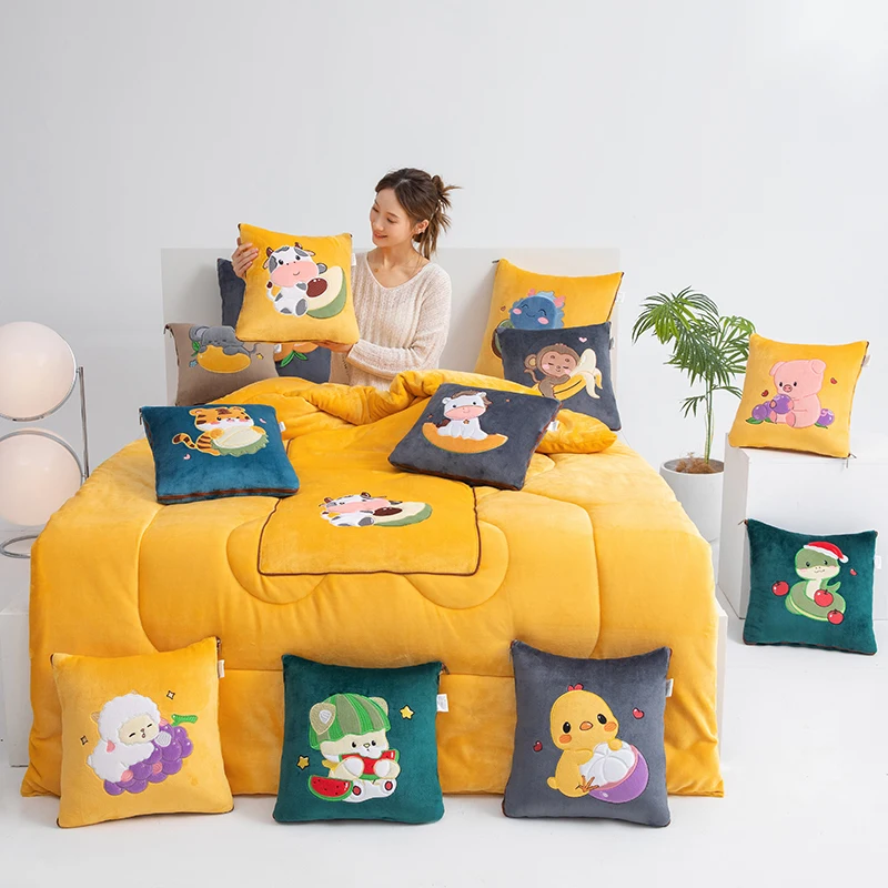 Thickened Milk Velvet Pillow Blanket Two-In-One Car Mounted Nap Blanket Modern Simple Style Square Plush Filling Living Room
Thickened Milk Velvet Pillow Blanket Two-In-One Car Mounted Nap Blanket Modern Simple Style Square Plush Filling Living Room