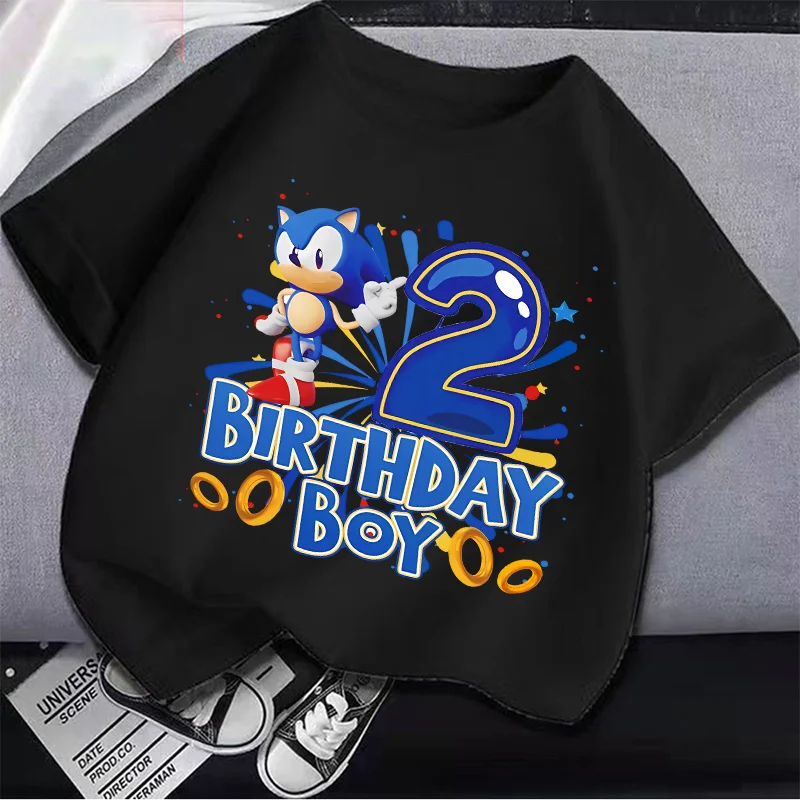 Sonics Birthday Party Short Sleeves Cute T-shirt Boy Anime Cartoon Tops Children Casual T Shirt Kids Tees Birthday Party Clothes
Sonics Birthday Party Short Sleeves Cute T-shirt Boy Anime Cartoon Tops Children Casual T Shirt Kids Tees Birthday Party Clothes