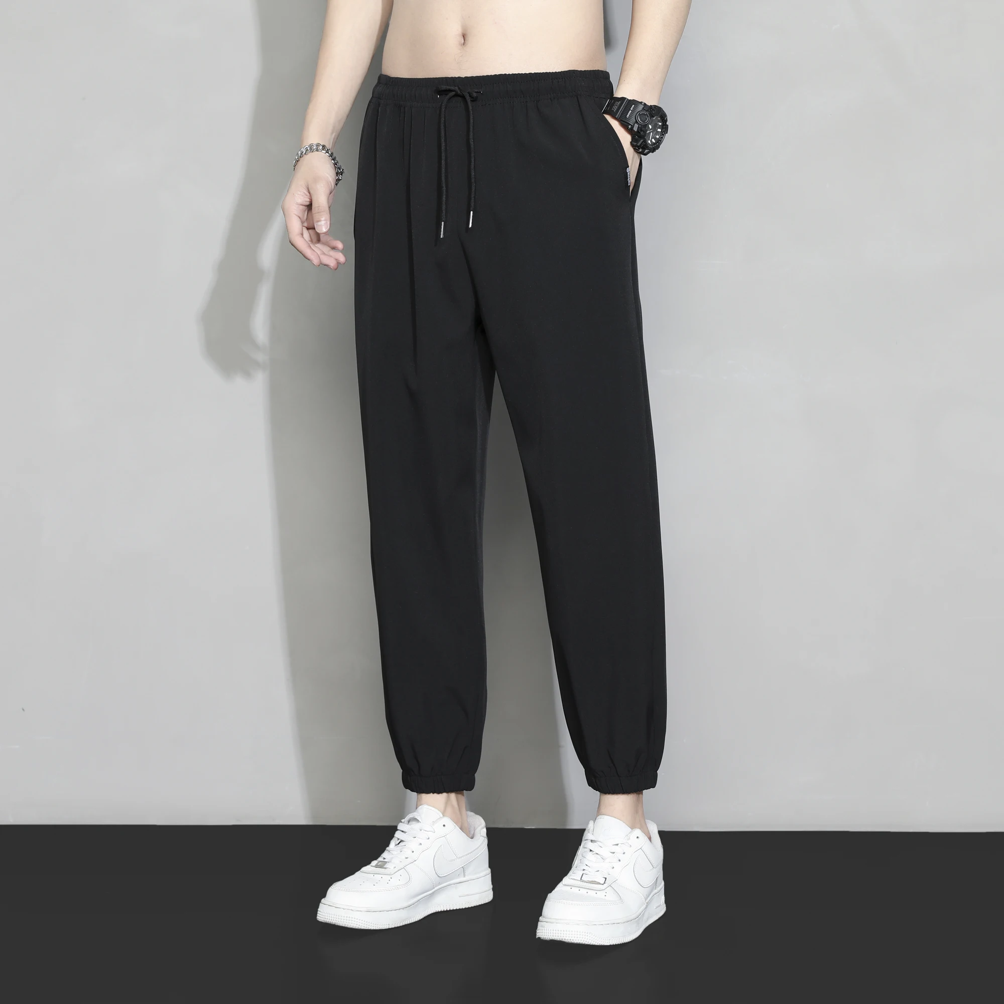 Ice Silk Nine Points Men's Casual Pants Summer Thin Loose Spor Qui Dry Harem Pants Polyester Spandex Blend Leisure Trousers
Ice Silk Nine Points Men's Casual Pants Summer Thin Loose Spor Qui Dry Harem Pants Polyester Spandex Blend Leisure Trousers