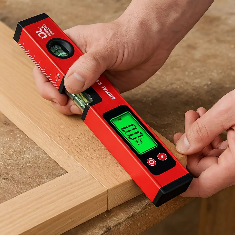 LED Display Digital Protractor 0-90° Range High Precision Electronic Inclinometer Magnetic Base with Horizontal Vertical Bubble
LED Display Digital Protractor 0-90° Range High Precision Electronic Inclinometer Magnetic Base with Horizontal Vertical Bubble