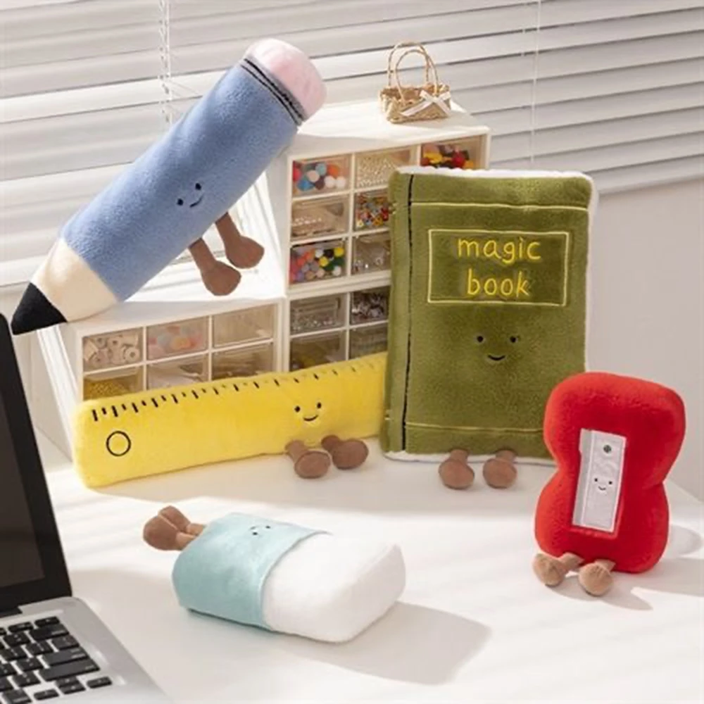 Cute Creative Stationery Plush Toys Ruler Pencil Pencil Sharpener Book Eraser Stationery Set Doll as a Gift for Children
Cute Creative Stationery Plush Toys Ruler Pencil Pencil Sharpener Book Eraser Stationery Set Doll as a Gift for Children