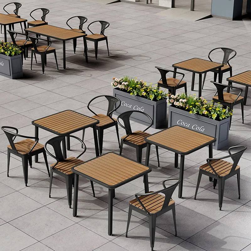 Garden outdoor preservative wood small square table, leisure open-air balcony milk tea shop outdoor wrought iron plastic wood ta
Garden outdoor preservative wood small square table, leisure open-air balcony milk tea shop outdoor wrought iron plastic wood ta