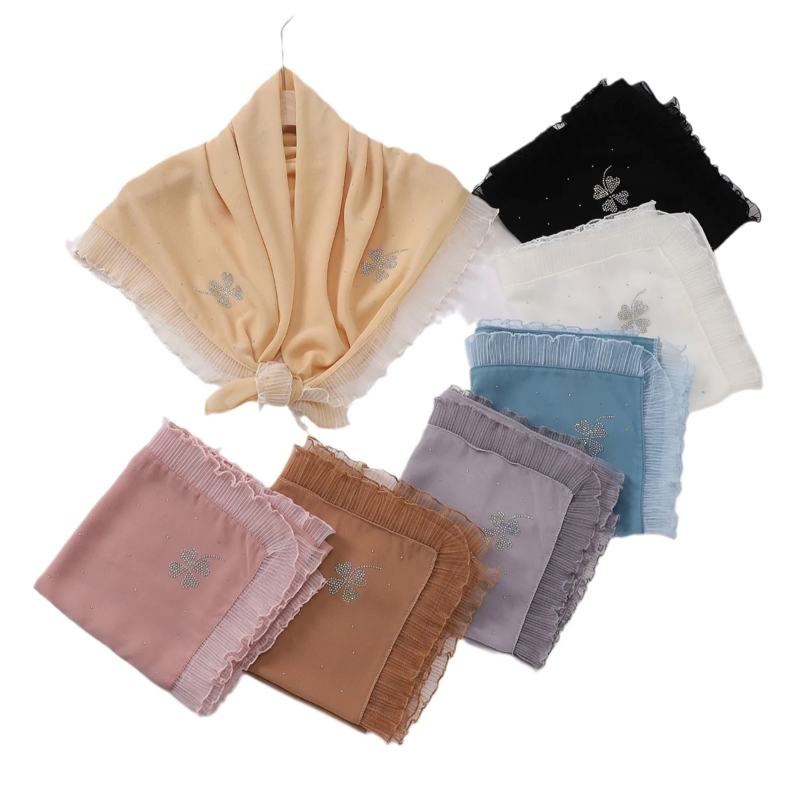 New Clover Hot Diamond Organ Edge Pearl Chiffon Square Hijab Scarf Islamic Scarf Middle East Africa Headband
New Clover Hot Diamond Organ Edge Pearl Chiffon Square Hijab Scarf Islamic Scarf Middle East Africa Headband