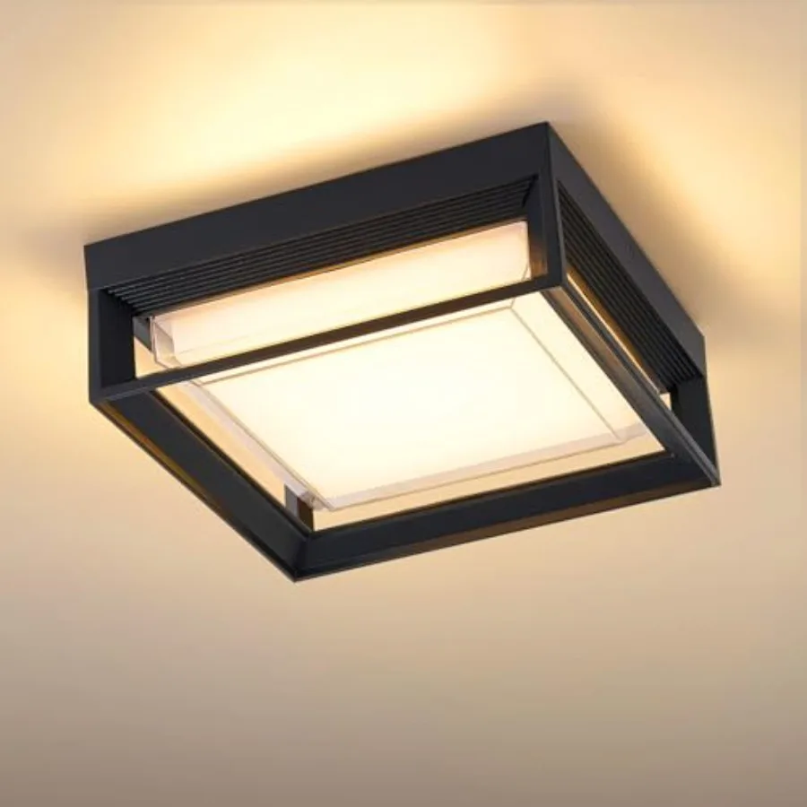 Square Flush Mount Outdoor LED Ceiling Light Fixture 120V 24W 3000K 9 inch Medium Overhead Porch and Patio Lights Ceiling Mount
Square Flush Mount Outdoor LED Ceiling Light Fixture 120V 24W 3000K 9 inch Medium Overhead Porch and Patio Lights Ceiling Mount