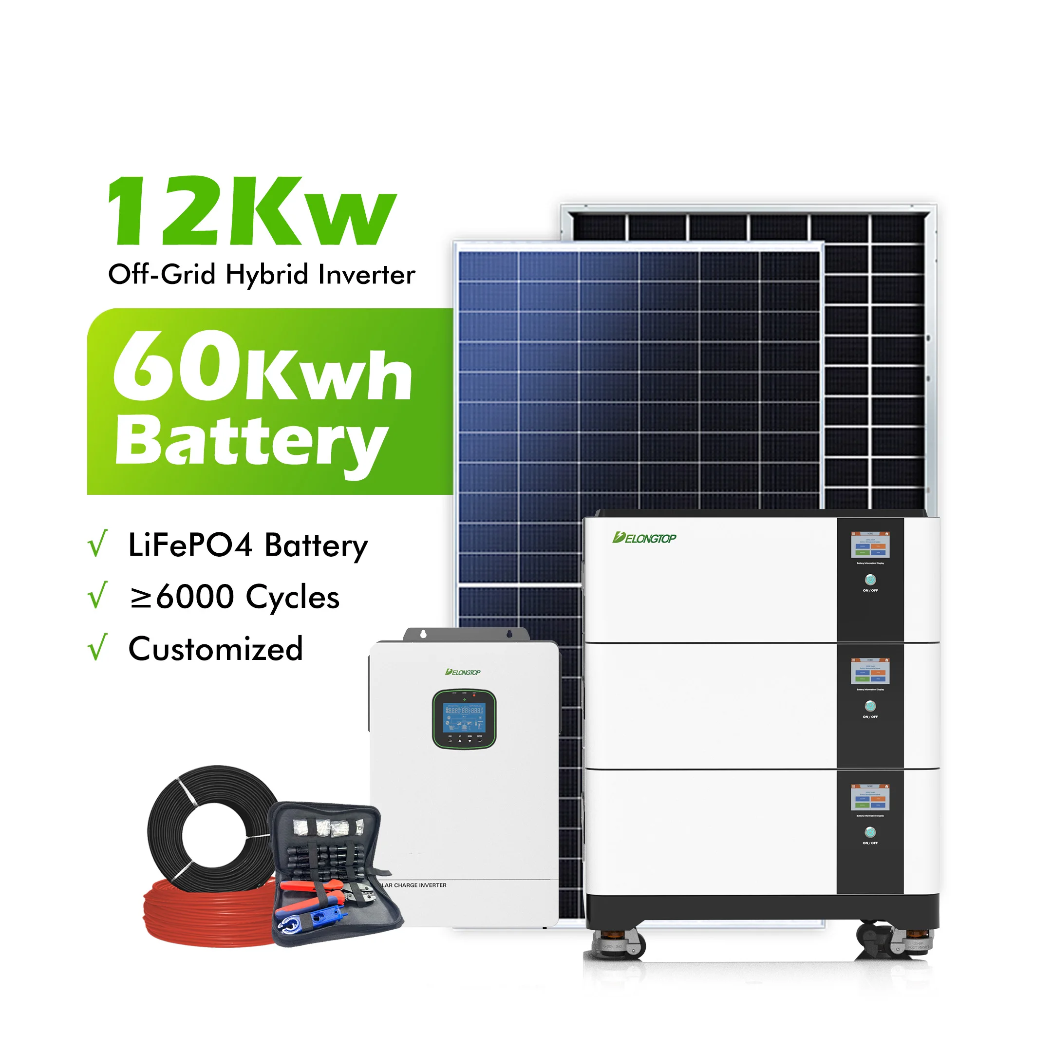 All in One Solar System Lifepo4 Energy 48v 10kwh 14kwh 16kwh Lithium Home Storage Battery EU 12KW Split Phase Hybrid Inverter
All in One Solar System Lifepo4 Energy 48v 10kwh 14kwh 16kwh Lithium Home Storage Battery EU 12KW Split Phase Hybrid Inverter