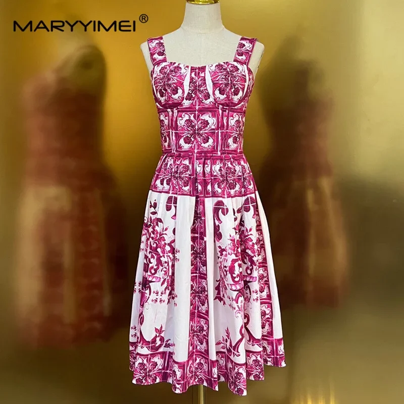 MARYYIMEI Fashion Women Pure cotton dress Spaghetti Strap Print Waist up Dresses
MARYYIMEI Fashion Women Pure cotton dress Spaghetti Strap Print Waist up Dresses