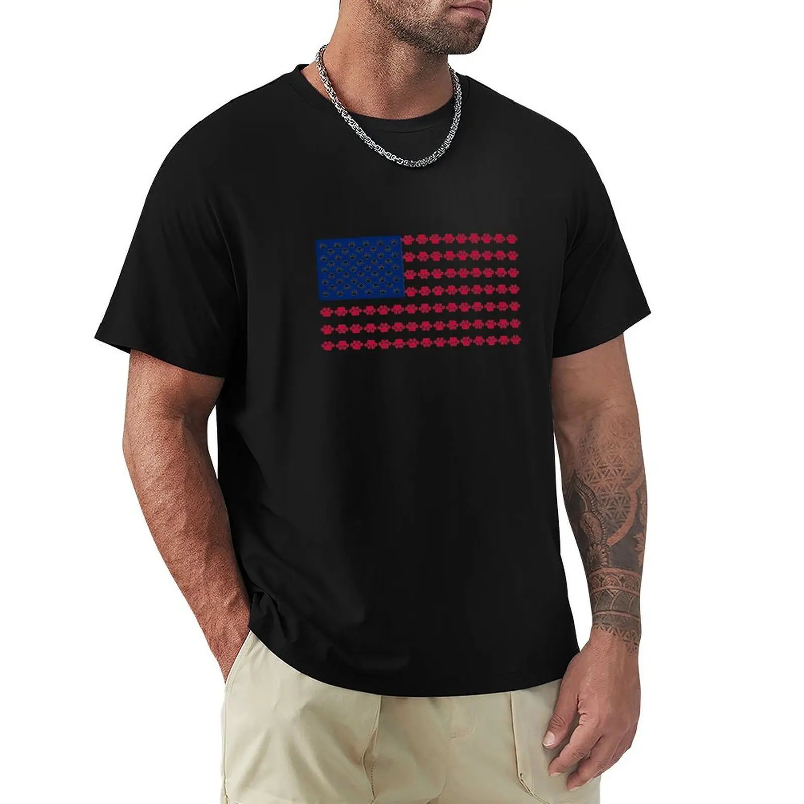 Paw Print American Flag T-Shirt Tough Fabric Work Tee
Paw Print American Flag T-Shirt Tough Fabric Work Tee