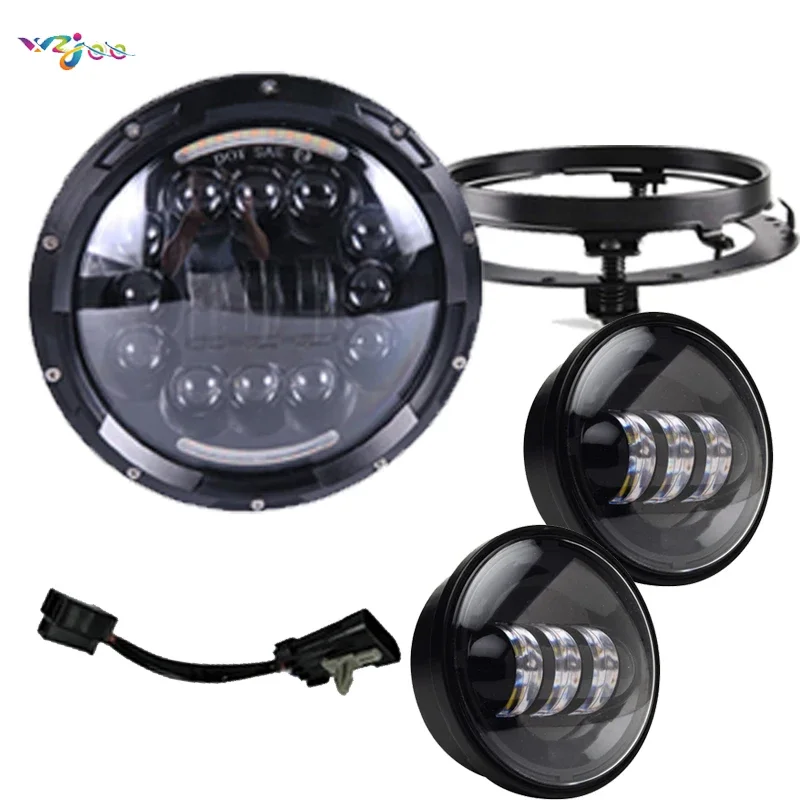 2019 new WZJOO Motorcycle Light kits 7 inch Round LED Headlight and 4.5" Fog Passing Light+7" Bracket
2019 new WZJOO Motorcycle Light kits 7 inch Round LED Headlight and 4.5" Fog Passing Light+7" Bracket