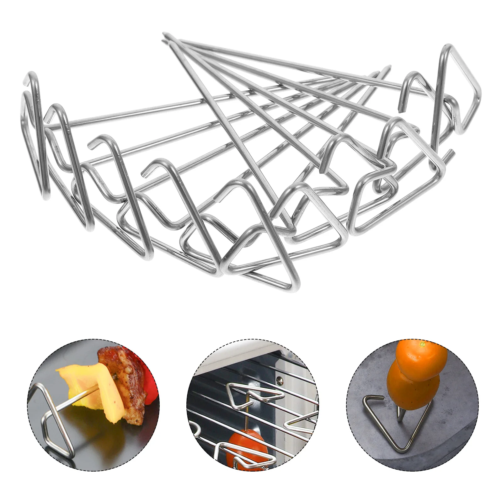 10pcs Stainless Steel Bbq Skewers Standing Metal Skewers For Grilling Meat Vegetables Reusable Air Fryer Oven Barbecue Tools 
10pcs Stainless Steel Bbq Skewers Standing Metal Skewers For Grilling Meat Vegetables Reusable Air Fryer Oven Barbecue Tools