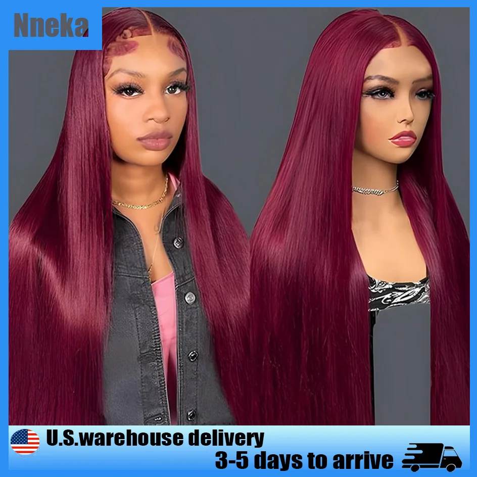 Nneka 200% Density 99j 13x4 Lace Frontal Bone Straight Human Hair Wigs Burgundy 13x6 Hd Lace Frontal Human Hair Wig For Women
Nneka 200% Density 99j 13x4 Lace Frontal Bone Straight Human Hair Wigs Burgundy 13x6 Hd Lace Frontal Human Hair Wig For Women
