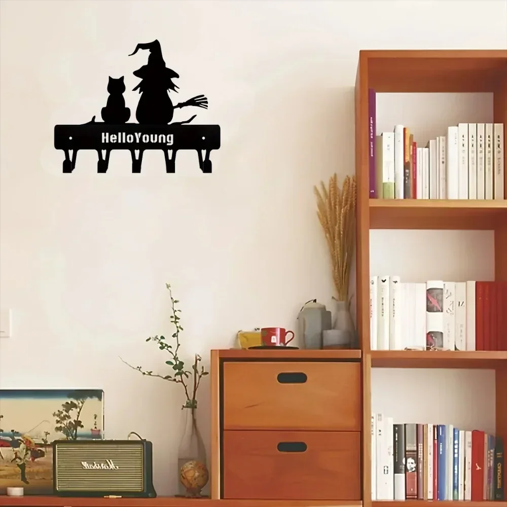 Alluring 1pc Witch and Cat Metal Key Holder – Appealing Wall Hook Decor. A Charming Keychain Companion.
Alluring 1pc Witch and Cat Metal Key Holder – Appealing Wall Hook Decor. A Charming Keychain Companion.