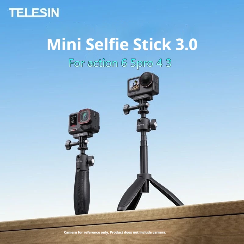 TELESIN for DJI ACTION 6/5pro 4 3 Mini Selfie Stick Tripod Portable Adjustable Length for DJI ACTION 6 5PRO 4 3 Aaccessories
TELESIN for DJI ACTION 6/5pro 4 3 Mini Selfie Stick Tripod Portable Adjustable Length for DJI ACTION 6 5PRO 4 3 Aaccessories