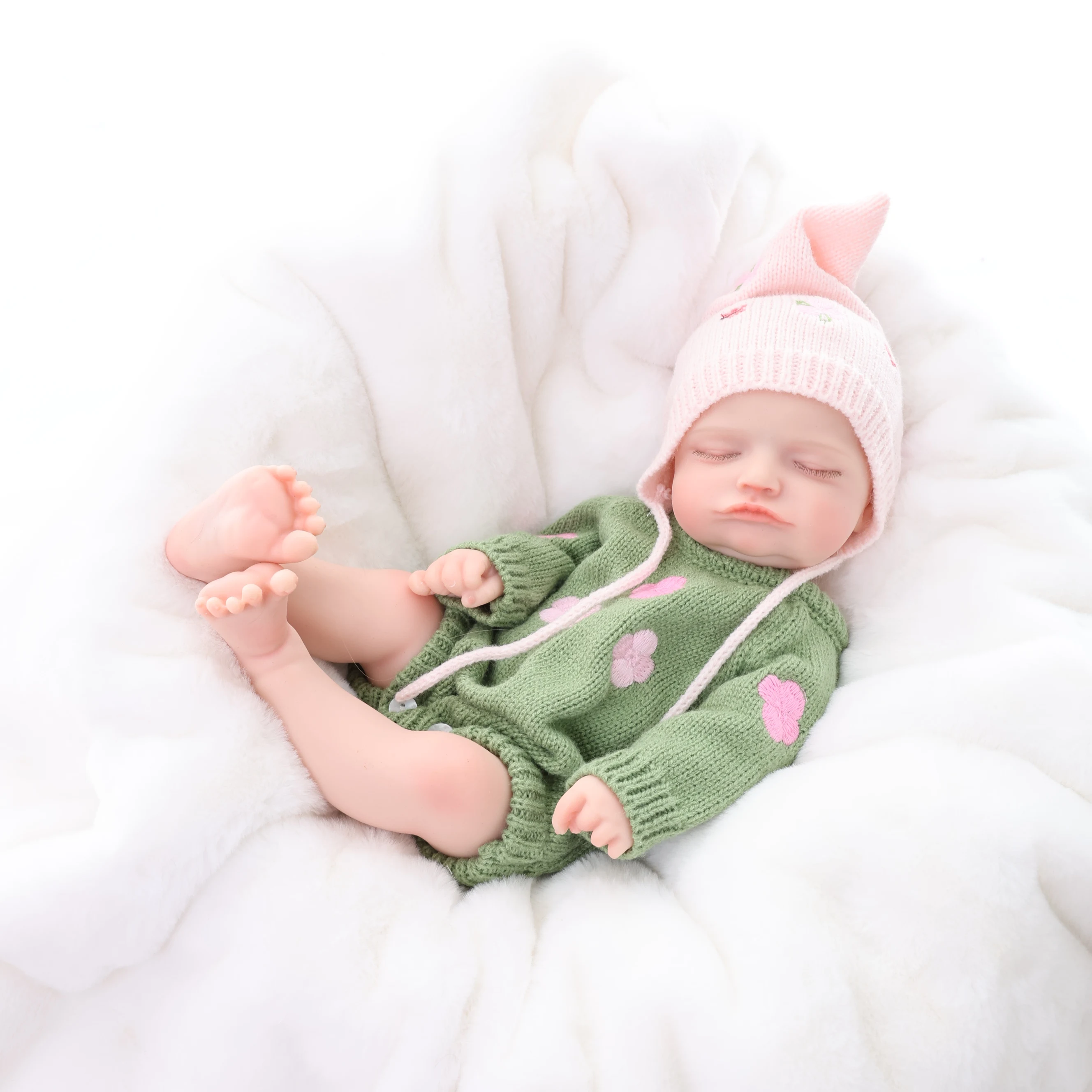 Cloveray 16inch Lifelike Full Silicone Sleeping Reborn Doll Real Touch Newborn Baby Doll Knit Clothes Set Collectible Toy Gift
Cloveray 16inch Lifelike Full Silicone Sleeping Reborn Doll Real Touch Newborn Baby Doll Knit Clothes Set Collectible Toy Gift