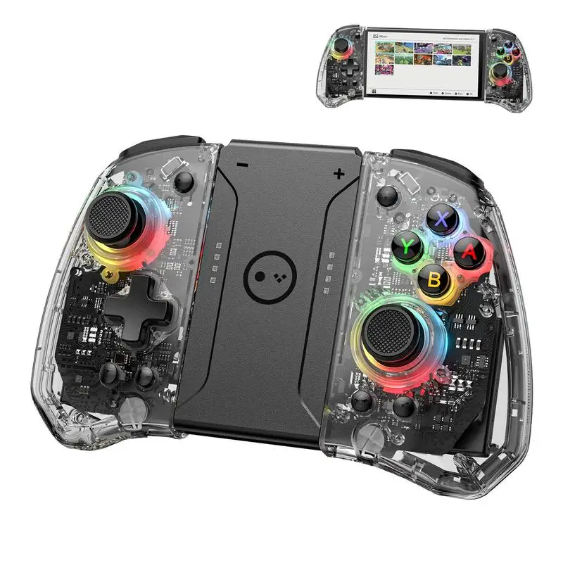 Беспроводной игровой контроллер, регулируемый светящийся геймпад RGB для NS Switch, светящийся турбо-пробуждение, гироскоп, игровой контроллер
Беспроводной игровой контроллер, регулируемый светящийся геймпад RGB для NS Switch, светящийся турбо-пробуждение, гироскоп, игровой контроллер
