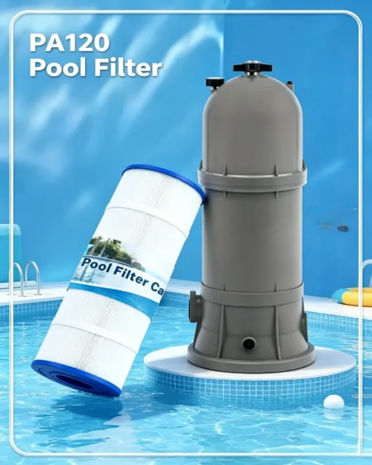 Pool Replacement Filter Cartridge 120 Sq.Ft 1 Pack Fits PA120 C1200 C-8412 CX1200RE FC-1293 PCCF-125 22002 817-0125N
Pool Replacement Filter Cartridge 120 Sq.Ft 1 Pack Fits PA120 C1200 C-8412 CX1200RE FC-1293 PCCF-125 22002 817-0125N