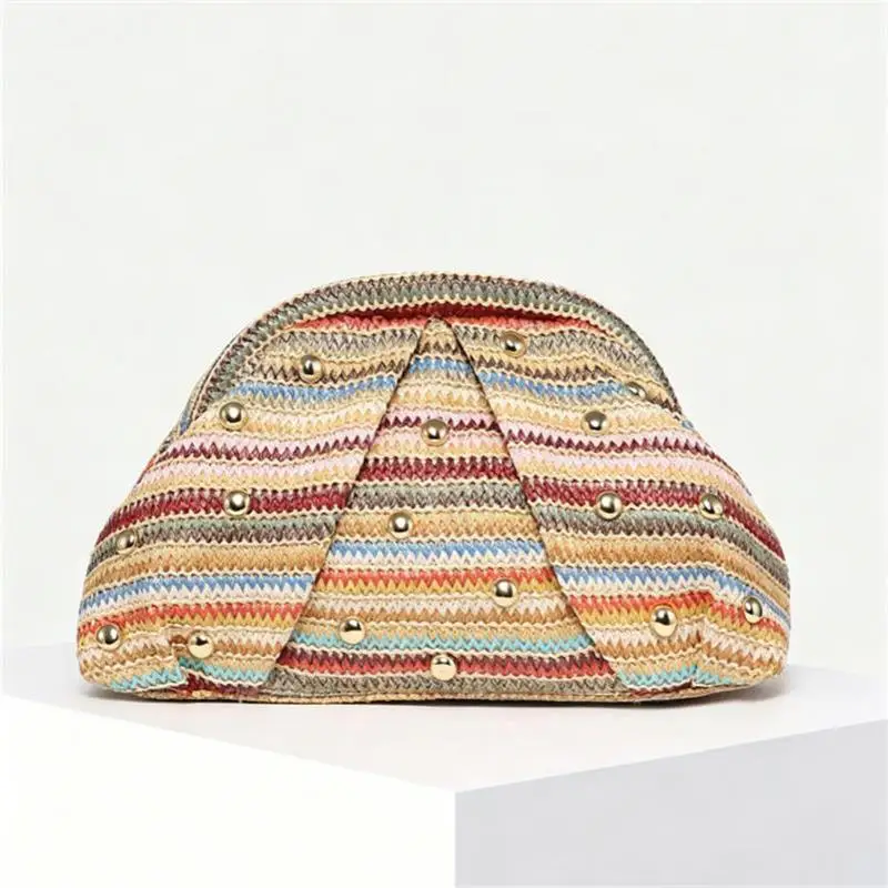 Bohemian Crochet Knitted Handbag Vintage Cloud Shape Bag Soft Pleated Clutch Bag with Stud Decor Unique Evening Bag Women Purse
Bohemian Crochet Knitted Handbag Vintage Cloud Shape Bag Soft Pleated Clutch Bag with Stud Decor Unique Evening Bag Women Purse