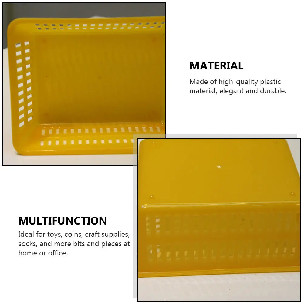 10Pcs Storage Basket Plastic Coin Basket Multipurpose Sundries Container with Portable Handle Small Size Large Space for Home
10Pcs Storage Basket Plastic Coin Basket Multipurpose Sundries Container with Portable Handle Small Size Large Space for Home