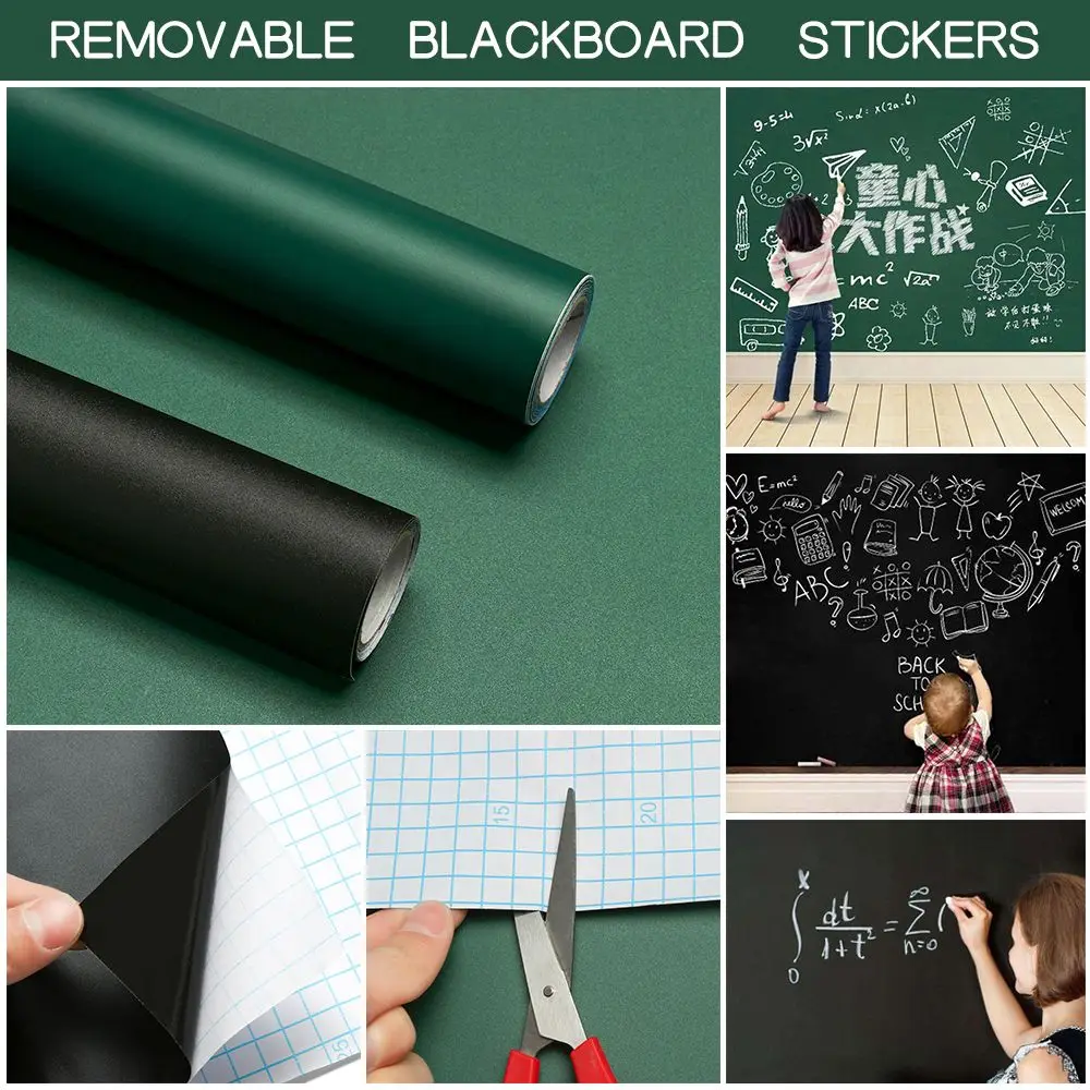 Erasable Writing Graffiti PVC Vinyl Waterproof Chalk Board Wall Decal Blackboard Stickers Draw Decal
Erasable Writing Graffiti PVC Vinyl Waterproof Chalk Board Wall Decal Blackboard Stickers Draw Decal