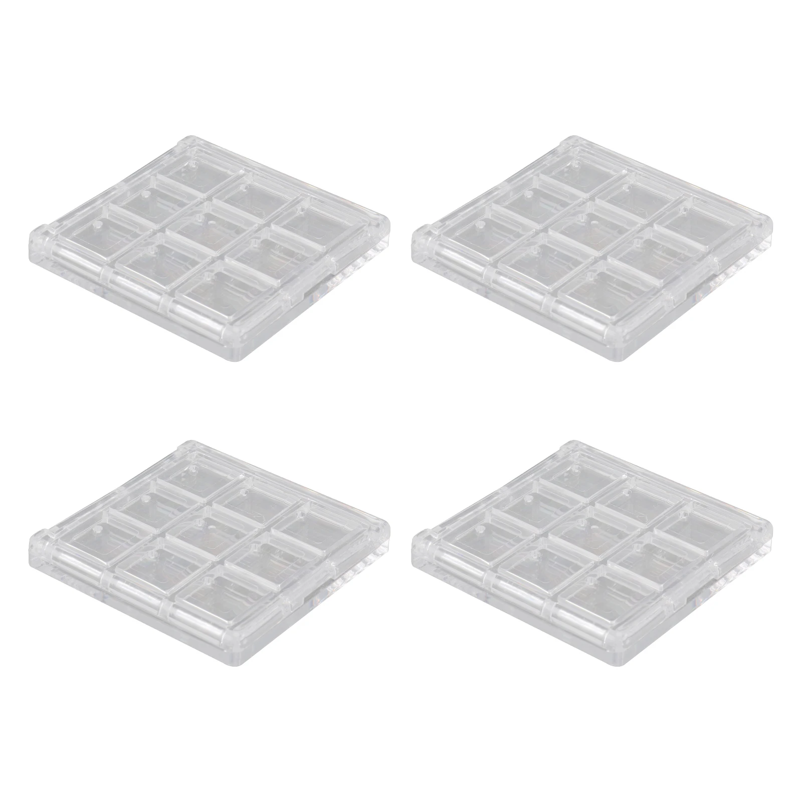 4 Pcs Grid Transparent Container Blush Palette Travel Storage Case Eyeshadow Eyeshadow Storage Case Box Cosmetics
4 Pcs Grid Transparent Container Blush Palette Travel Storage Case Eyeshadow Eyeshadow Storage Case Box Cosmetics