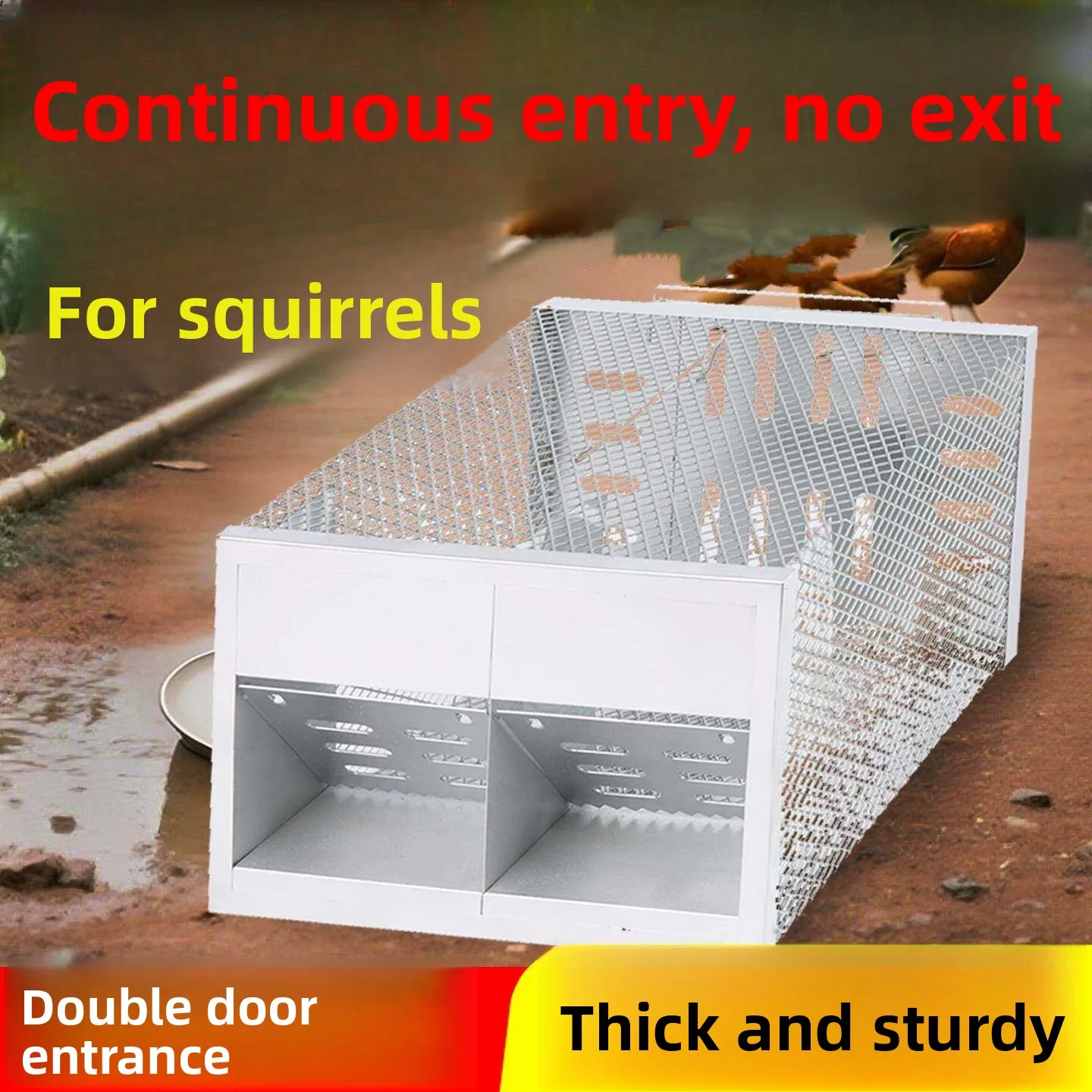 Squirrel Special Lure Trap Cage Corn Peanut Orchard Farm Field Only in Not out Mouse Trap Humanitarian Live Capture Trapper
Squirrel Special Lure Trap Cage Corn Peanut Orchard Farm Field Only in Not out Mouse Trap Humanitarian Live Capture Trapper