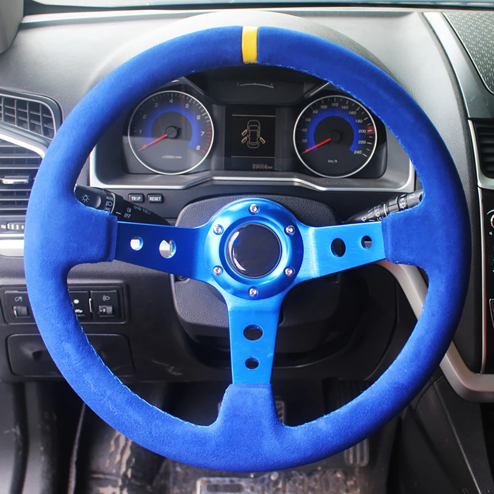Универсальный 14-дюймовый гоночный руль автомобиля синий замшевый руль JDM Volantes для VW HONDA TOYOTA BMW Nissan
Универсальный 14-дюймовый гоночный руль автомобиля синий замшевый руль JDM Volantes для VW HONDA TOYOTA BMW Nissan