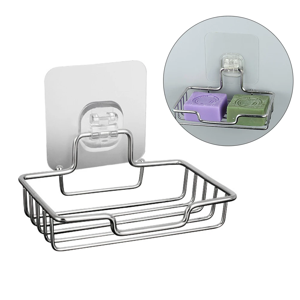 Stainless Steel Soap Holder Strong Adhesive Wall Mount Kitchen Shelf Rustproof Sponge Rack For Bathroom Home Organizer Easy
Stainless Steel Soap Holder Strong Adhesive Wall Mount Kitchen Shelf Rustproof Sponge Rack For Bathroom Home Organizer Easy