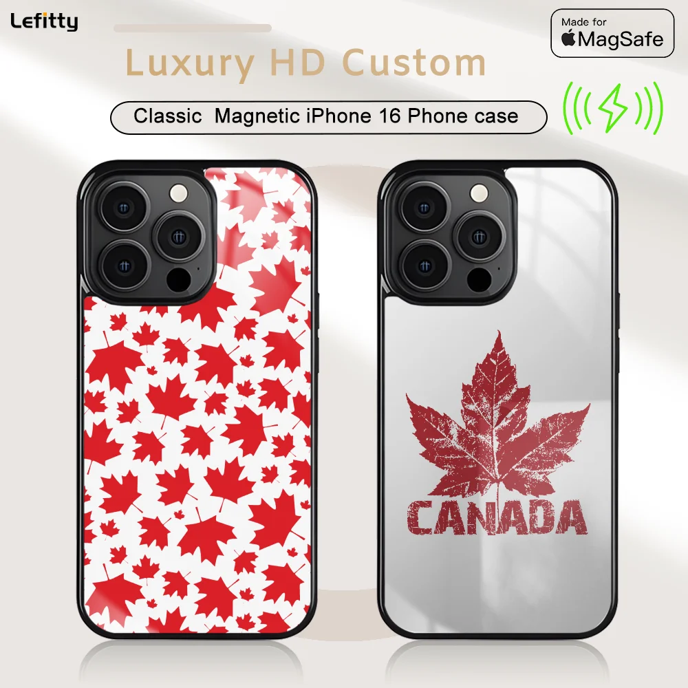 Canada Maple Leaf Flag Phone Case For iPhone 16 15 14 13 12 11 Pro Max Plus Mini Magnetic Magsafe Wireless Charging Cover
Canada Maple Leaf Flag Phone Case For iPhone 16 15 14 13 12 11 Pro Max Plus Mini Magnetic Magsafe Wireless Charging Cover