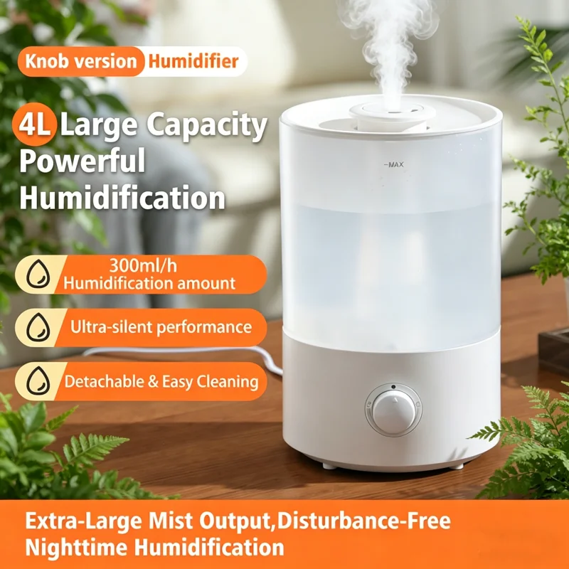 4L Large Capacity Air Humidifier with Remote Control Timer Plant Mist Aroma Diffuser for Home And Office Humidifier
4L Large Capacity Air Humidifier with Remote Control Timer Plant Mist Aroma Diffuser for Home And Office Humidifier