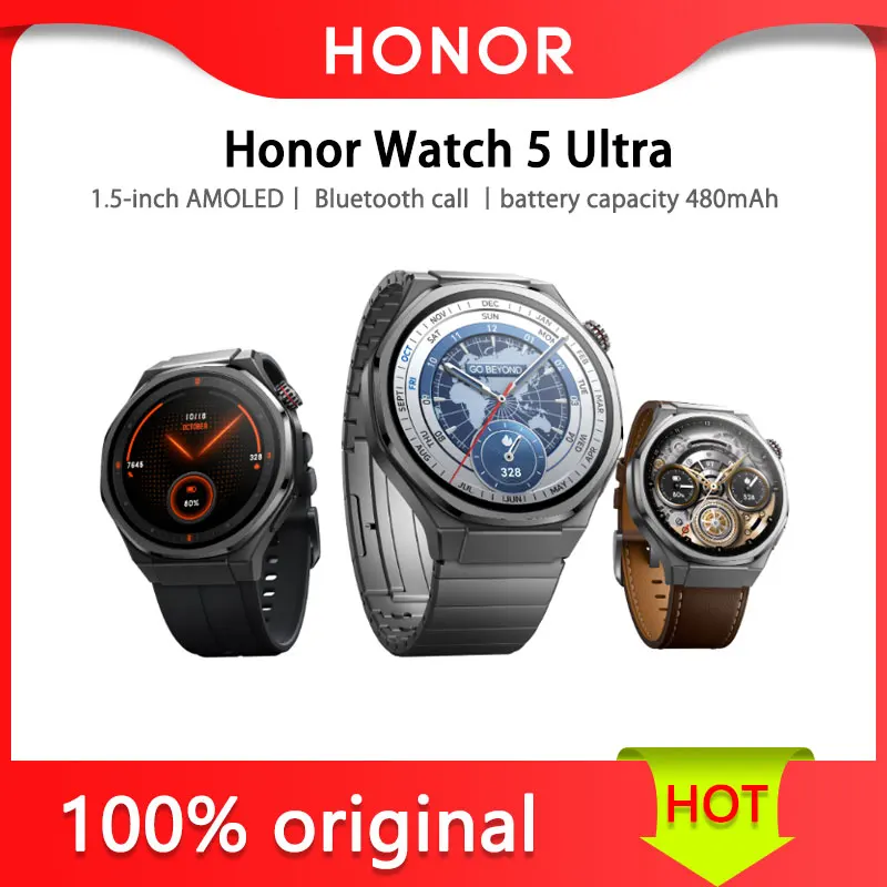 Honor Watch 5 Ultra, китайская версия, 1,5-дюймовый цветной круглый экран AMOLED, Bluetooth-вызов
Honor Watch 5 Ultra, китайская версия, 1,5-дюймовый цветной круглый экран AMOLED, Bluetooth-вызов