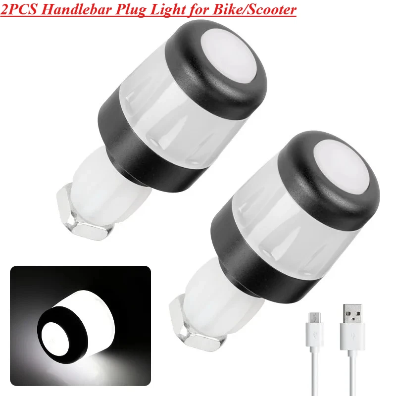 2PCS Handlebar Plug Light for Bike/Scooter, ABS Turn Signal Warning Lamp, Handlebar End Safety Light, Plug&Play
2PCS Handlebar Plug Light for Bike/Scooter, ABS Turn Signal Warning Lamp, Handlebar End Safety Light, Plug&Play
