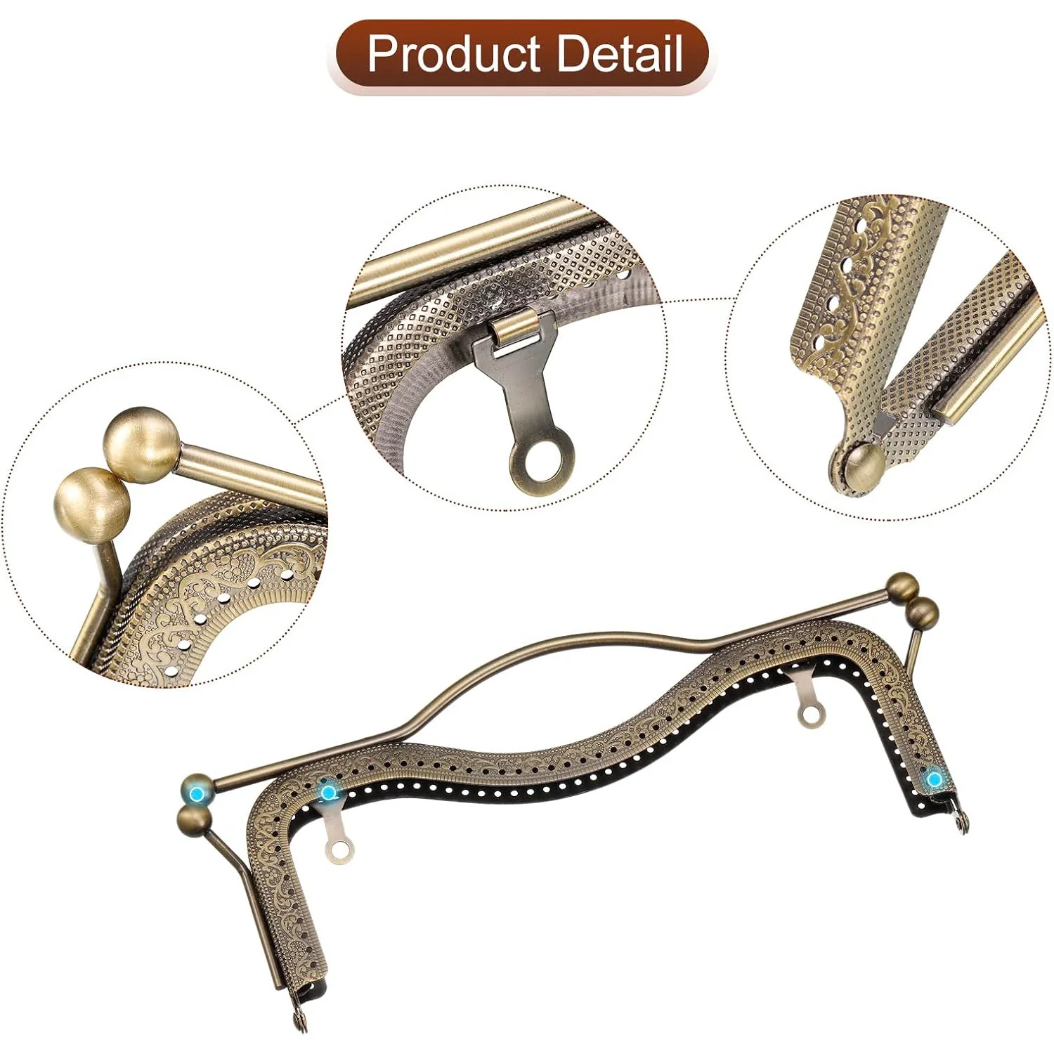 DIY Handcrafted Metal Bag Accessories 20.5cm For Handbag Craft Practical DIY Bag Hardware Purse Parts Replacement
DIY Handcrafted Metal Bag Accessories 20.5cm For Handbag Craft Practical DIY Bag Hardware Purse Parts Replacement