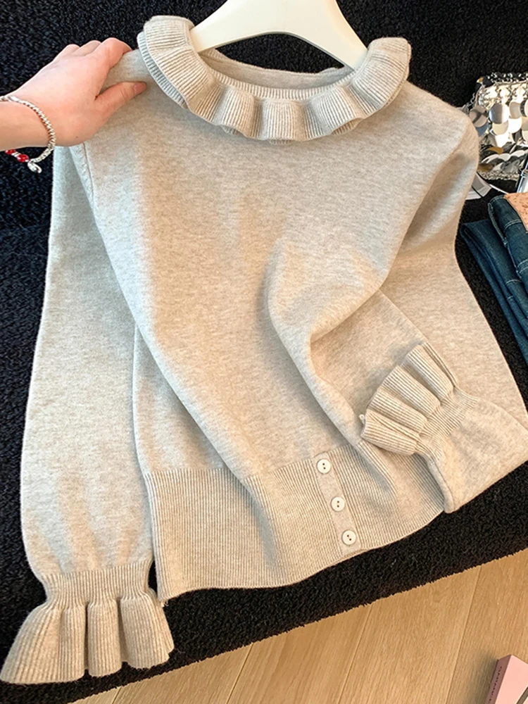 Антивозрастной вязаный свитер с длинными рукавами для женщин, осенне-зимний модный топ с рукавами-колокол, утягивающий базовый топ с принтом
Антивозрастной вязаный свитер с длинными рукавами для женщин, осенне-зимний модный топ с рукавами-колокол, утягивающий базовый топ с принтом