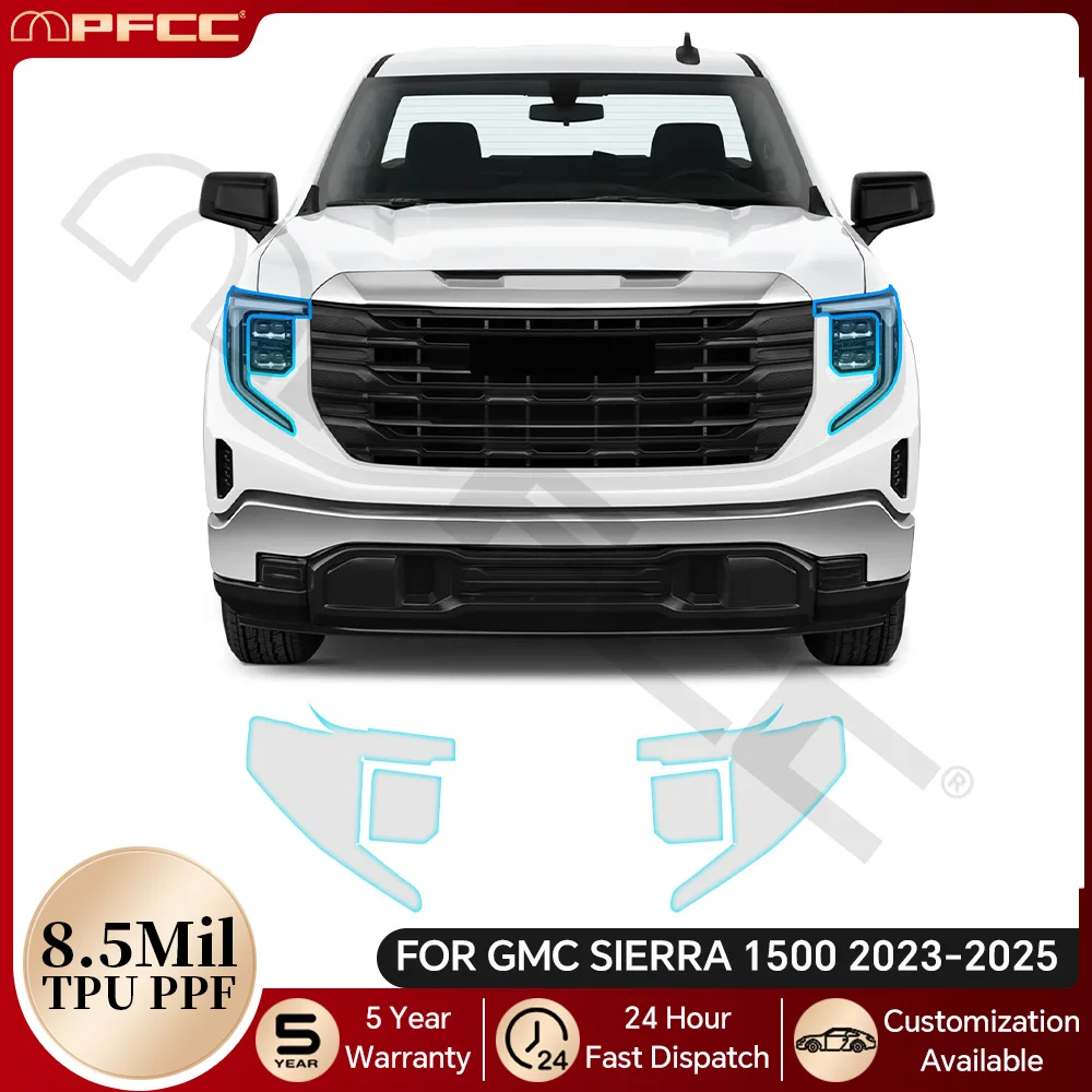 Pre-cut PPF Car Headlight B Pillars Film For GMC Sierra 1500 2023-2025 TPU Paint Protection Film Clear Bra Anti-Scratch Cover
Pre-cut PPF Car Headlight B Pillars Film For GMC Sierra 1500 2023-2025 TPU Paint Protection Film Clear Bra Anti-Scratch Cover