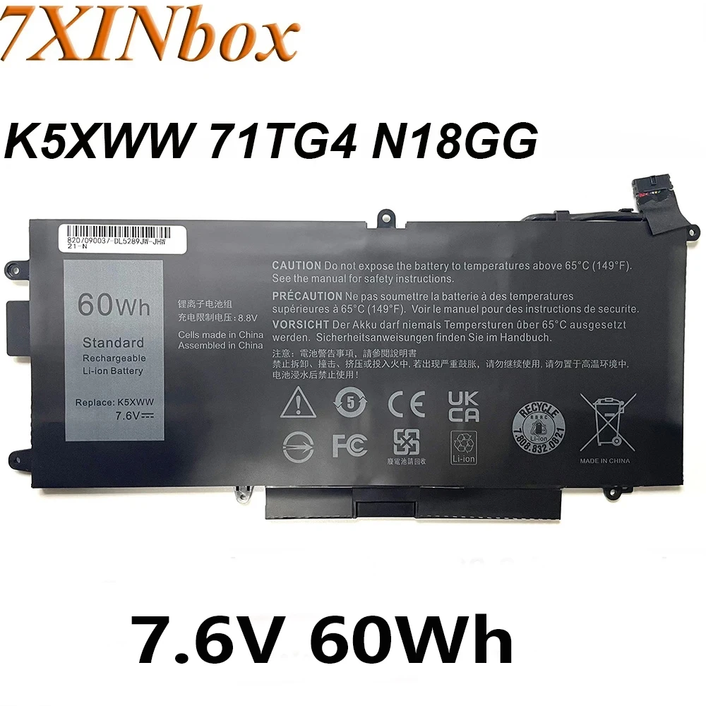 Аккумулятор 7XINbox K5XWW 7,6 в 60 Втч для ноутбука DELL Latitude 5289 2-в-1 7390 2-в-1 7389 2-в-1 Latitude L3180 7389 Series
Аккумулятор 7XINbox K5XWW 7,6 в 60 Втч для ноутбука DELL Latitude 5289 2-в-1 7390 2-в-1 7389 2-в-1 Latitude L3180 7389 Series