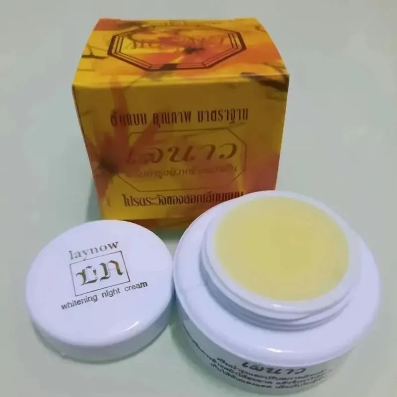 Thai Laynow Bright White, Improves Dullness, Spots, Acnes And Blemishes, Brightens Moisturizes Smooth Skin ไวท์เทนนิ่ง ไนท์ ครีม
Thai Laynow Bright White, Improves Dullness, Spots, Acnes And Blemishes, Brightens Moisturizes Smooth Skin ไวท์เทนนิ่ง ไนท์ ครีม