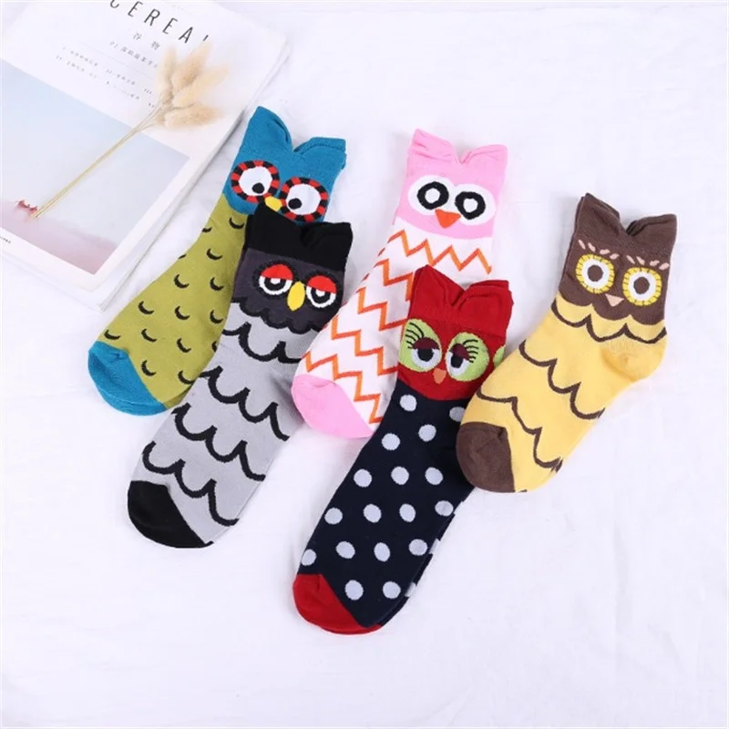 5 Pairs Soft and Breathable Korean Women Cartoon Socks Owl Cute Funny Casual Colorful Fashion Cotton Socks Size35-40
5 Pairs Soft and Breathable Korean Women Cartoon Socks Owl Cute Funny Casual Colorful Fashion Cotton Socks Size35-40