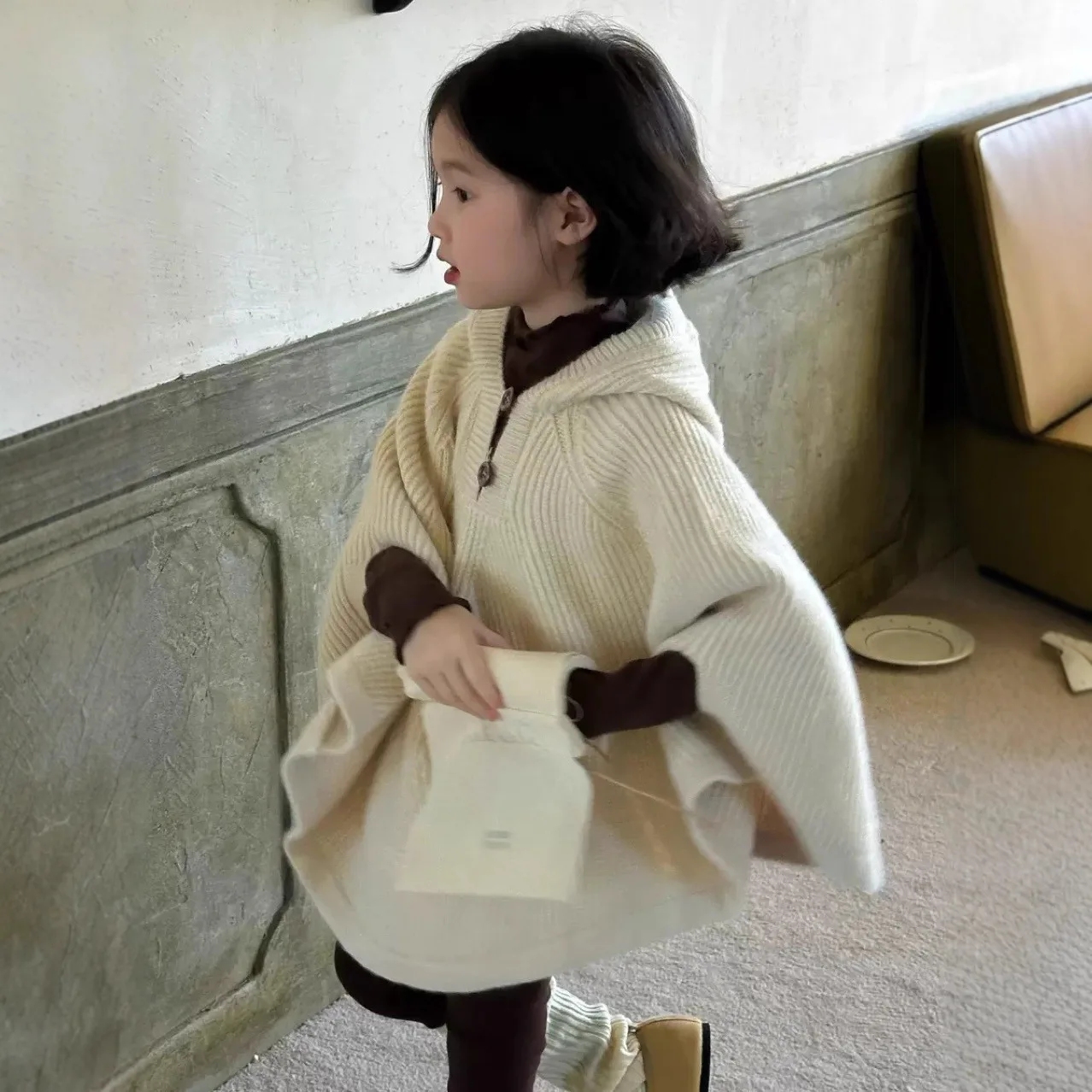 Spring Autumn Baby and Girls Stylish Plain Knitted Hooded Cape Coat School Kids Knit Poncho Children Outfit Pullover Top 1-12 Yr
Spring Autumn Baby and Girls Stylish Plain Knitted Hooded Cape Coat School Kids Knit Poncho Children Outfit Pullover Top 1-12 Yr