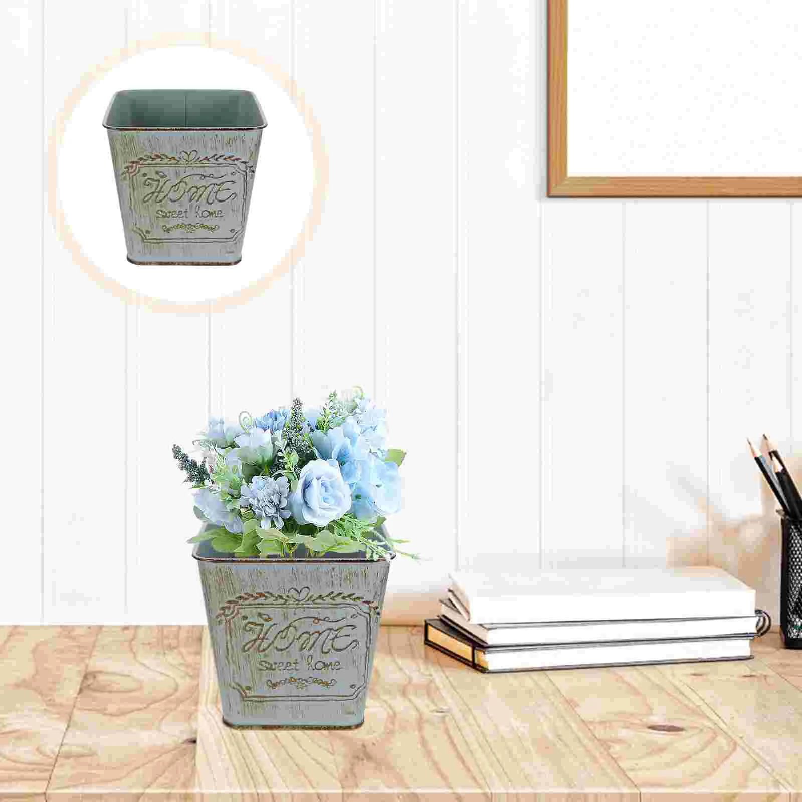 2 Pcs Flowerpot Planter Bucket Retro Adornment Iron Garden Ornament Container Pots for Plants
2 Pcs Flowerpot Planter Bucket Retro Adornment Iron Garden Ornament Container Pots for Plants